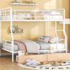 Full Long Over Queen Bunk Bed With 2 Drawers - White - Image 13