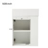 Floating Bathroom Vanity With Resin Basin, Left Side Storage - White - Image 11