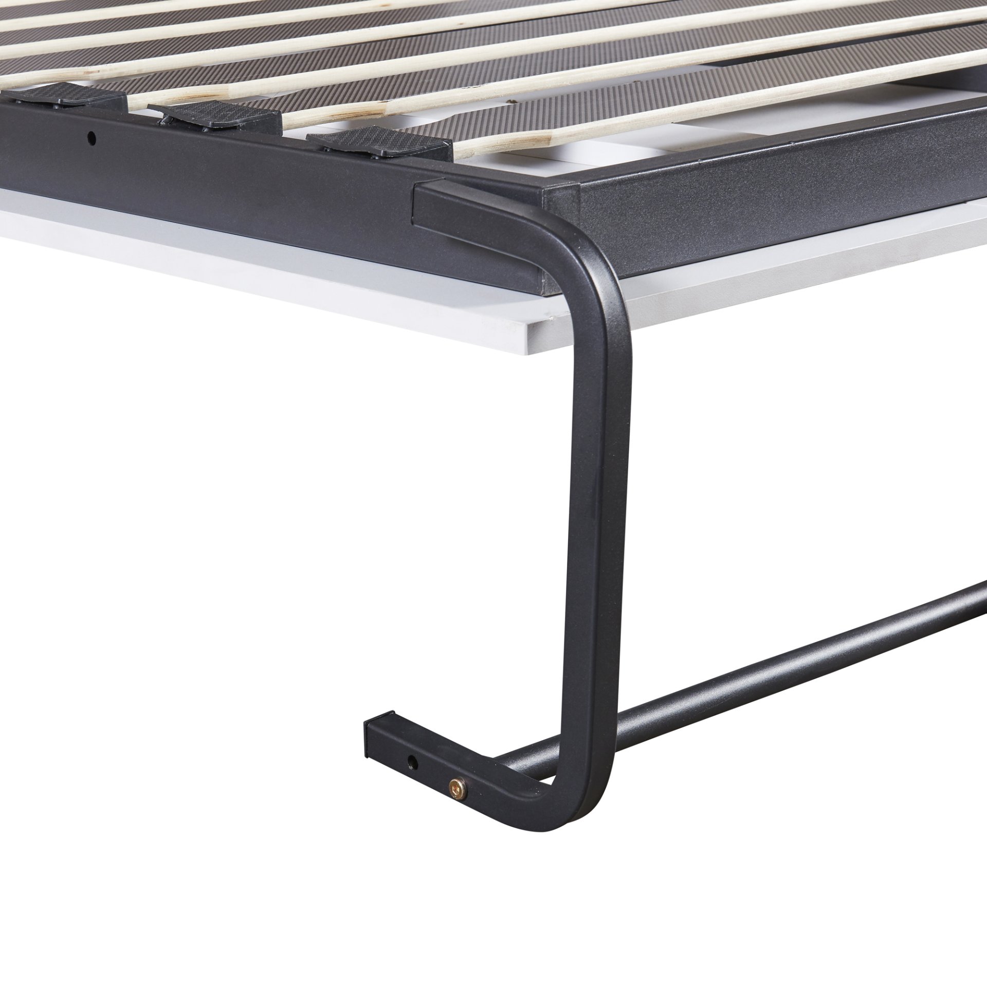 Full Size Murphy Wall Bed With Cabinet - White - Image 15