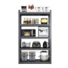 Industrial Heavy Duty Metal Garage Shelving Unit 5 Tier Adjustable Storage Rack - Brushed Nickel - Image 11