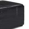 Avalon - Small Coffee Table Storage Ottoman - Midnight Black - Image 5