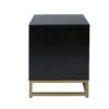Allen - 2 Drawer Side Table, Display Rack For Bedroom And Living Room, Nightstand Side Table Bedroom Storage Drawer Bedside End Table - Black / Beige - Image 14