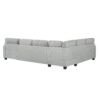 Modern U Shaped Sectional Sofa With Movable Ottoman And Side Storage Pockets Corduroy - Gray - Image 16