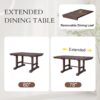 6 Piece Extendable Dining Table Set, Wood Table With Removable Leaf, 4 Upholstered Chairs And Bench - Cherry - Image 6