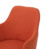Mid Century Modern Fabric Upholstered Dining Chairs Armchairs - Muted Orange - Image 13