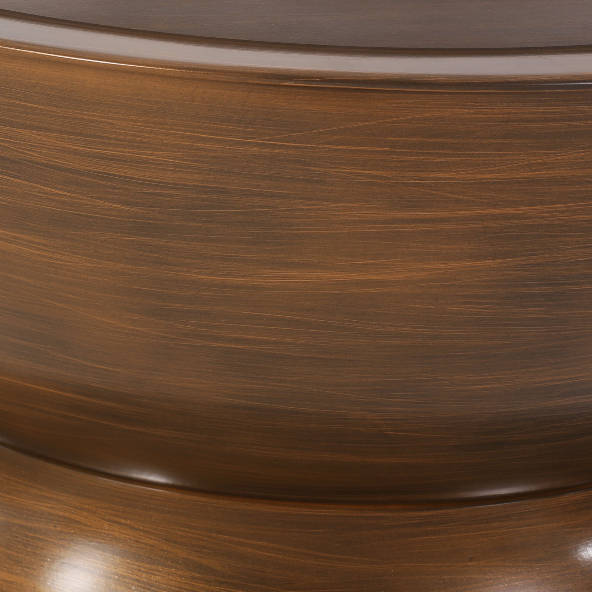 Sparling - Modern Iron Hourglass Coffee Table - Brushed Antique Brown - Image 9