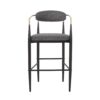 Barstools (Set of 2), Counter Height Upholstered Bar Stools With Backs And Iron Legs For Kitchen Island Fabric Seating 260Lbs Weight Capacity - Gray - Image 6