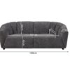 Living Room Sofa Set With Luxury Boucle , 3 Seater - Gray - Image 4