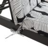 2 Piece Indoor / Outdoor Chaise Lounge Chair Cushion Set With Ties, Patio Seat Cushions For Lawn, Pool & Beach - Black Leaf - Image 6
