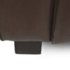 Contemporary 3 Seater Sofa With Tuxedo Design - Dark Brown - Image 11