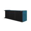 Jack - Modern Tuxedo Tufted Sofa - Teal Blue - Image 2