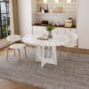 Round Dining Table For 4 - White - Image 4