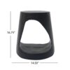 Mgo Hollow Side Table With Wood Like Texture, Durable And Weather Resistant - Black - Image 3
