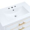 Modern Bathroom Vanity Cabinet, Combo With Open Storage, Two Drawers - White - Image 11