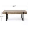 Abitha - Coffee Table With Industrial Powder Coated Metal Legs - Canyon Gray - Image 3