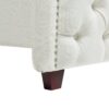 Fontana - Queen Wingback Upholstered Platform Bed Frame - Antique White - Image 5