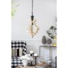 Farmhouse Chandeliar Distressed Pendant French Country Wood Chandelier For Living Room Foyer, Bulb Not Included - Antique Cream - Image 6