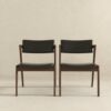 Edwin - Mid-Century Modern Dining Chair (Set of 2) - Black / Brown - Image 6