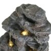 Tall Slim Fountain With LED Lights, 5 Tiered Cascading Water Feature, Outdoor Accent For Patios And Balconies - Gray - Image 13