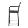 Outdoor Wicker Barstools Faux Rattan Iron Frame (Set of 2) - Gray - Image 6