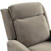 360 Degrees Swivel Recliner Manual Rocking With Adjustable Backrest For Living Room - Light Brown - Image 24