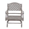 Cast Aluminum Club Motion Chair With Cushion (Set of 2) - Gray - Image 3