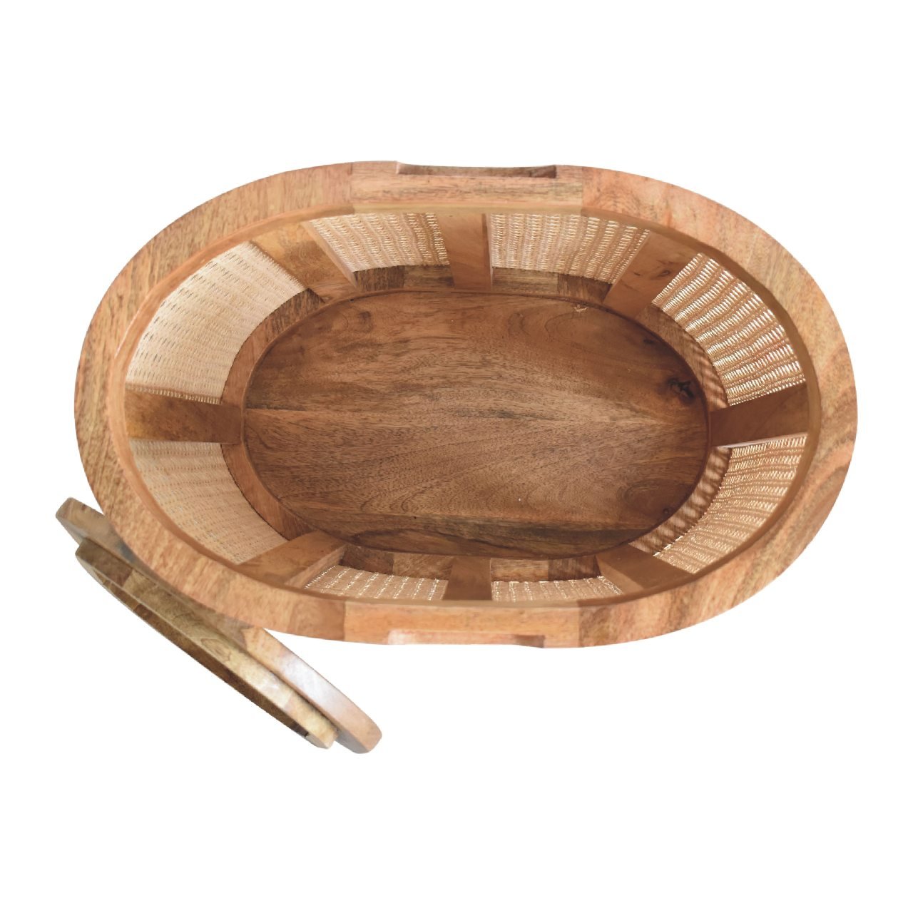 Larissa - Lid Up, Storage Stool - Oak - Image 9