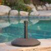 Um Holder Round Umbrella Base 66 Lbs Concrete - Brown - Image 2