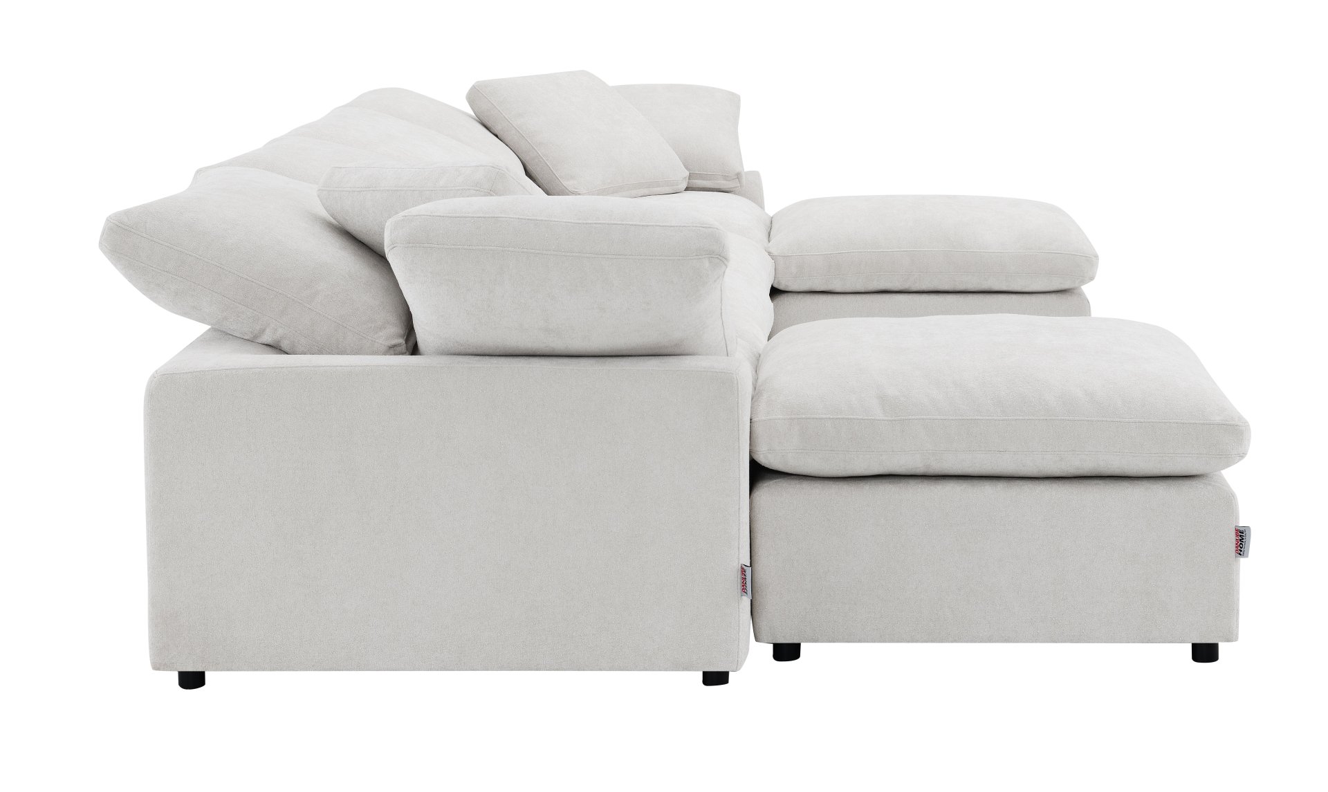 Naveen - 6 Piece Modular Sectional With Ottoman - Ivory - Image 9