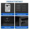 12 Door Lockers With Lock For Secure Storage - Black - Image 7