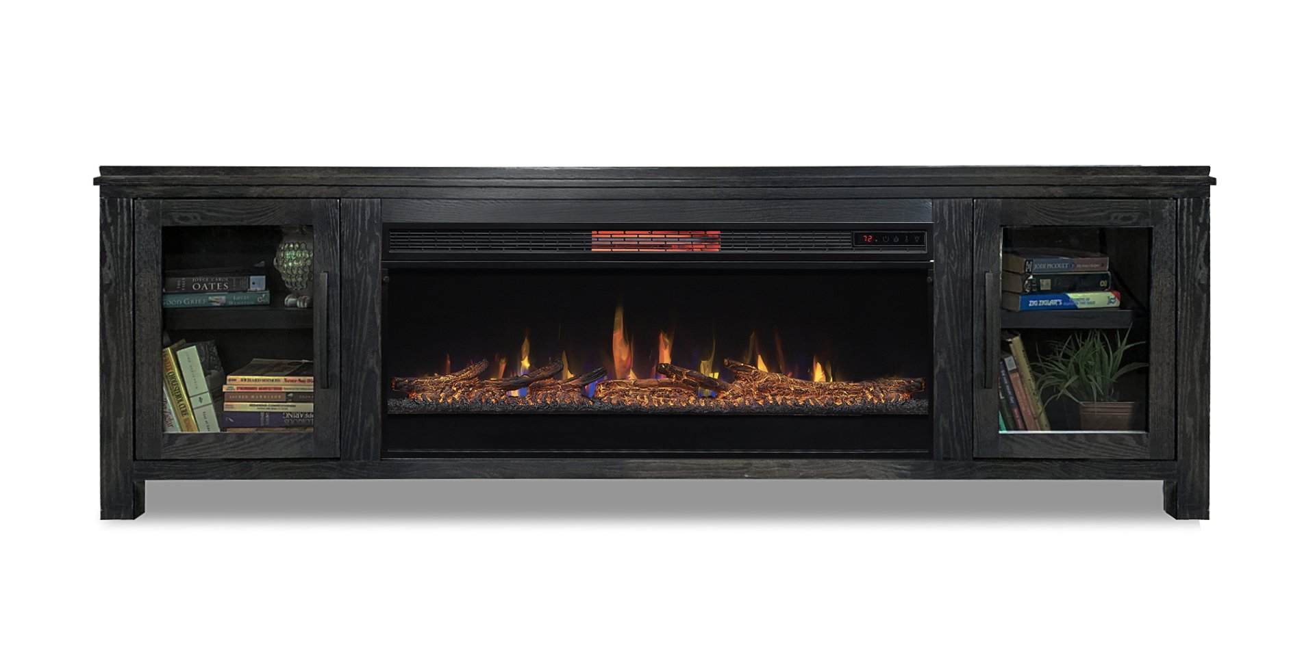 Tybee - Electric Fireplace TV Console For TVs Up To 95" - Clove - Image 11