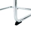 Modern Simple Light Luxury Dining Chair Set With Metal Legs, Teddy Fabric, Bow Design (Set of 4) - White - Image 6