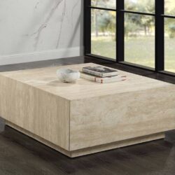 Deon - Travertine Table - Beige