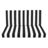 Outdoor Deep Seat Cushions For Patio Furniture, Waterproof Replacement Patio Chair Cushions (Set of 2), Double Seat /White Stripe - Black White - Image 12