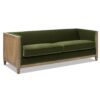 Georgia - Cane Tuxedo Sofa - Olive Green - Image 2