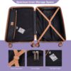 5 Piece Set (20"24"28 +A Travel Bag And A Toiletry Bag), Hard Case Spinner Wheels Luggage Sets With Tsa Lock Carry On Suitcase Luggage Durable Suitcase - Lilac - Image 5