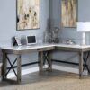 Talmar - Marble Top Weathered Writing Desk With Lift Top - Gray - Image 6