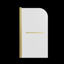 Frameless Shower Doors For Bathtub, 1 / 4" SGCC Tempered Glass - Brushed Gold
