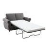 Pull Out Sofa Bed Loveseat Sleeper With Twin Size Memory Mattress With Two USB Ports For Living Room Spaces - Gray - Image 11