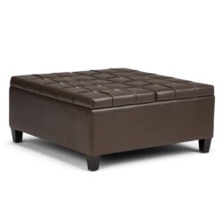 Harrison - Coffee Table Storage Ottoman - Chocolate Brown
