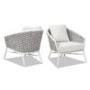 Rowan - Rope Barrel Back Patio Accent Arm Chair (Set of 2) - Optic White - Image 2