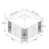 10 X 10 Ft Patio Gazebo Tent With Ventilated Double Roof And Mosquito Net Canopy For Backyard Or Garden - Gray - Image 3