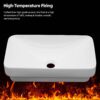 Semi Recessed Bathroom Sink With Countertop Vessel Design, 19" X 12" - White - Image 8