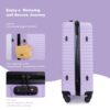3 Piece Luggage Sets Lightweight Suitcase With Two Hooks, Spinner Wheels, Tsa Lock, (20/24/28) - Lavender Purple - Image 16