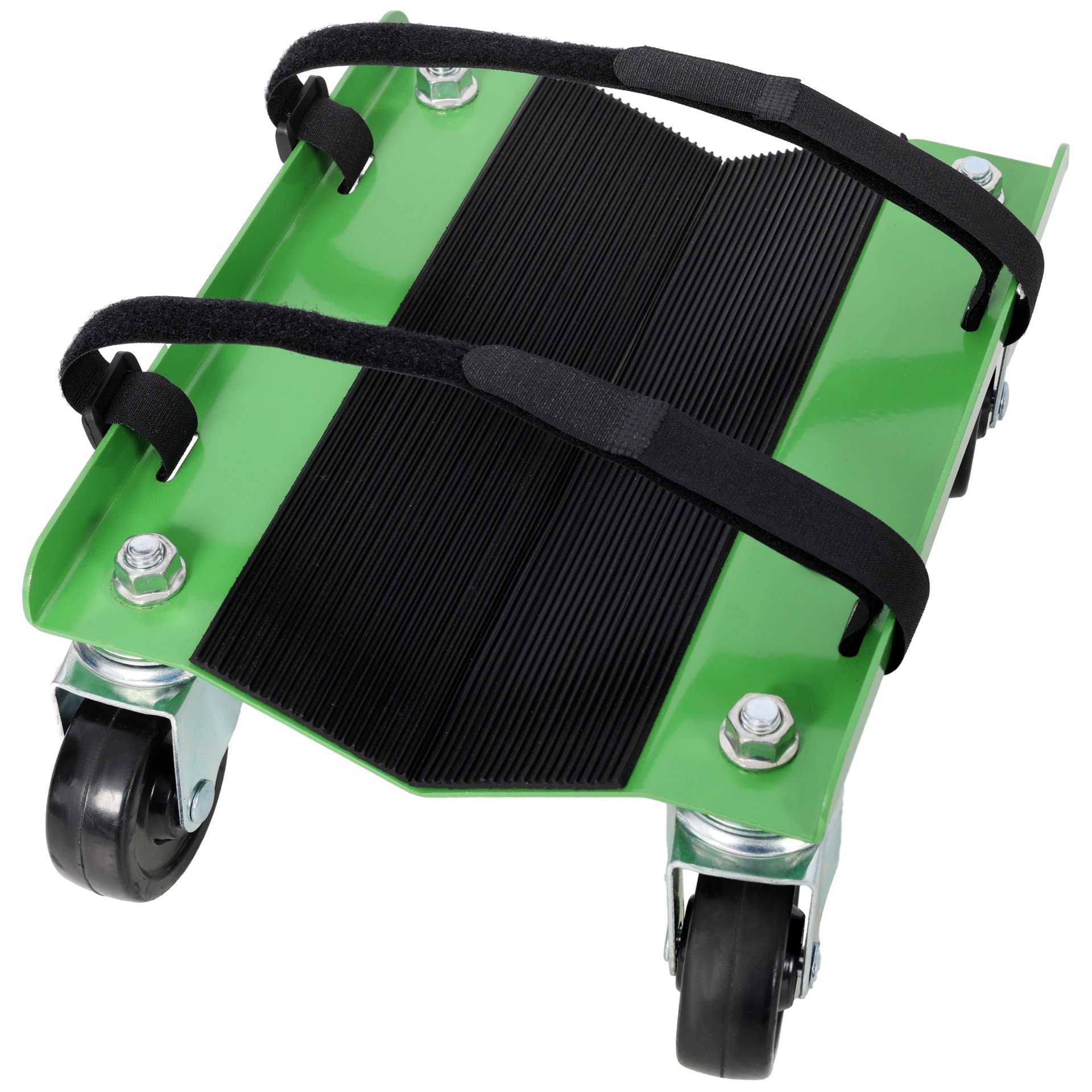 Heavy Duty Snowmobile Dolly V Slide With 2.5" Swivel Casters And Rubber Pad For Skis - Green - Image 6