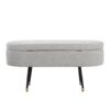 Harvey - Contemporary Storage Bench - Black / Light Gray - Image 5