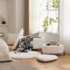 Upholstered Storage Ottoman Set With Metal Legs Coffee Table With Reversible Lid - Ivory - Image 8