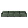Ergonomic Chenille Four Seater Sofa With Lumbar Pillow Frame High Resilience Sponge - Green - Image 22