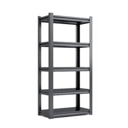Industrial Heavy Duty 5 Tier Metal Garage Shelving Unit, 2000Lbs Capacity, Adjustable Storage Rack, - Brushed Nickel