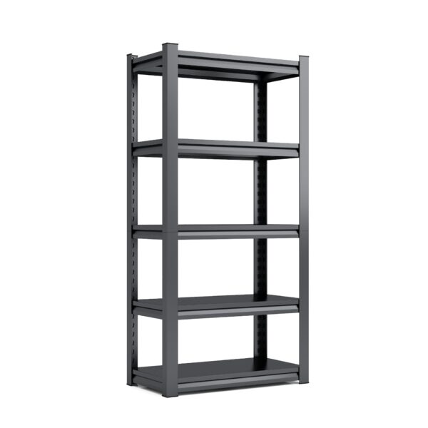 Industrial Heavy Duty 5 Tier Metal Garage Shelving Unit, 2000Lbs Capacity, Adjustable Storage Rack, - Brushed Nickel
